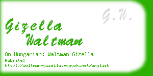 gizella waltman business card